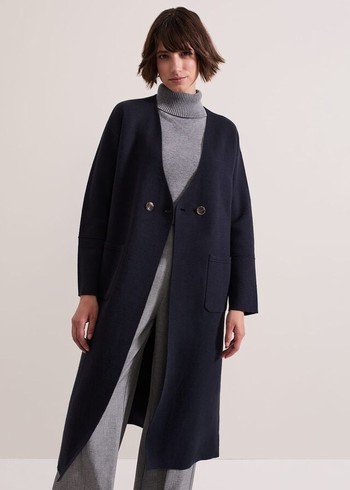 Phase Eight Destiny Double Breastedigan Coats Navy Canada | GNVZRO-573